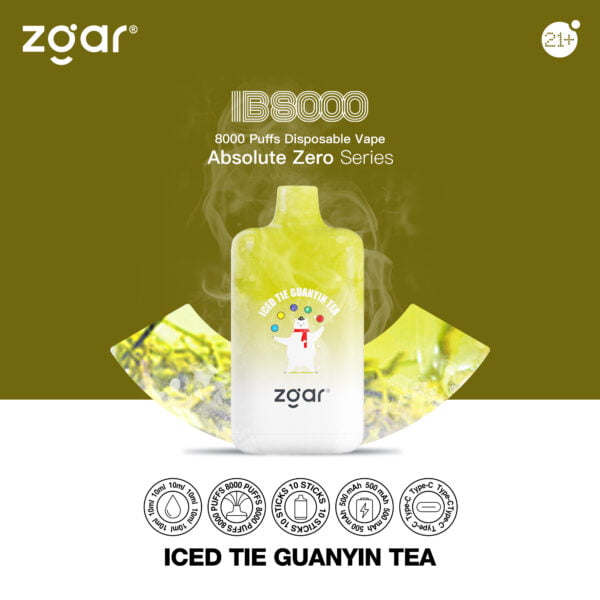 ZGAR ICE BOX 8000 Puffs 2% Nicotine Rechargeable Disposable Vape Wholesale - KeenVape - 10