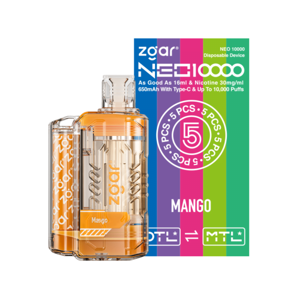 Venta al por mayor de Vape desechable recargable con nicotina ZGAR NEO 10000 Puffs 3% - KeenVape - 7