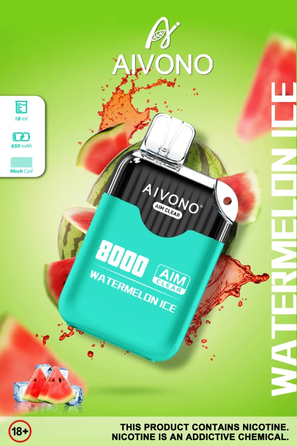 AIVONO AIM CLEAR 8000 Puffs 0% 2% 5% Vapes desechables recargables con bajo contenido de nicotina Compra a granel al por mayor - KeenVape - 8
