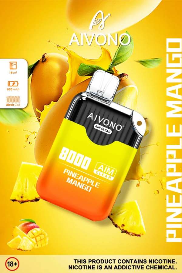AIVONO AIM CLEAR 8000 Puffs 0% 2% 5% Vapes desechables recargables con bajo contenido de nicotina Compra a granel al por mayor - KeenVape - 4
