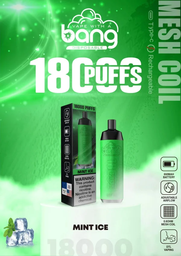 Bang Crown Bar 18000 Puffs 0% 2% 3% 5% Alacsony nikotintartalmú, újratölthető, eldobható Vapes Pen Tömeges vásárlás Nagyker - KeenVape - 11