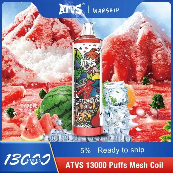 Penna per vaporizzatori usa e getta ricaricabile a basso contenuto di nicotina Atvs 13000 Puffs 5% Acquista all'ingrosso - KeenVape - 9