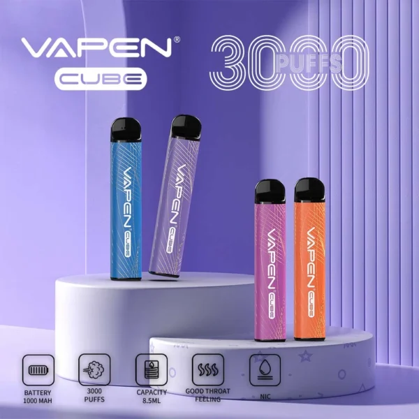 VAPEN Cube 3000 Puffs 2% 5% Nikotynowy Akumulator Jednorazowy Vapes Pen Luzem Kup hurtowo - KeenVape - 1