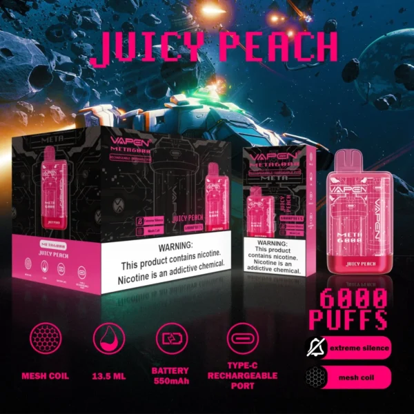 VAPEN Meta 6000 Puffs 2% 5% Vapes desechables recargables con bajo contenido de nicotina Compra a granel al por mayor - KeenVape - 6