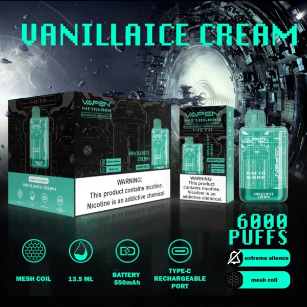 VAPEN Meta 6000 Puffs 2% 5% Vapes desechables recargables con bajo contenido de nicotina Compra a granel al por mayor - KeenVape - 7
