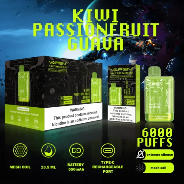 VAPEN Meta 6000 Puffs 2% 5% Vapes desechables recargables con bajo contenido de nicotina Compra a granel al por mayor - KeenVape - 2