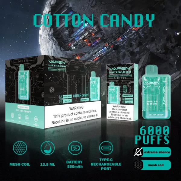 VAPEN Meta 6000 Puffs 2% 5% Vapes desechables recargables con bajo contenido de nicotina Compra a granel al por mayor - KeenVape - 3