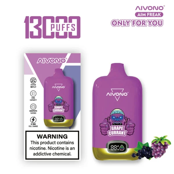 AIVONO AIM FREAK 13000 Puffs Schermo digitale 0% 2% 3% 5% Penna per vaporizzatori usa e getta ricaricabile a basso contenuto di nicotina all'ingrosso Acquista all'ingrosso - KeenVape - 6