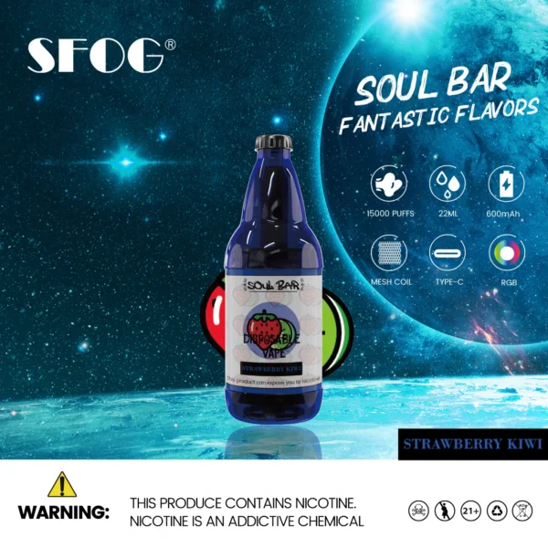 SFOG SOUL BAR 15000 Puffs RGB 5% Low Nicotine Rechargeable Disposable Vapes Pen Bulk Buy Wholesale - KeenVape - 3